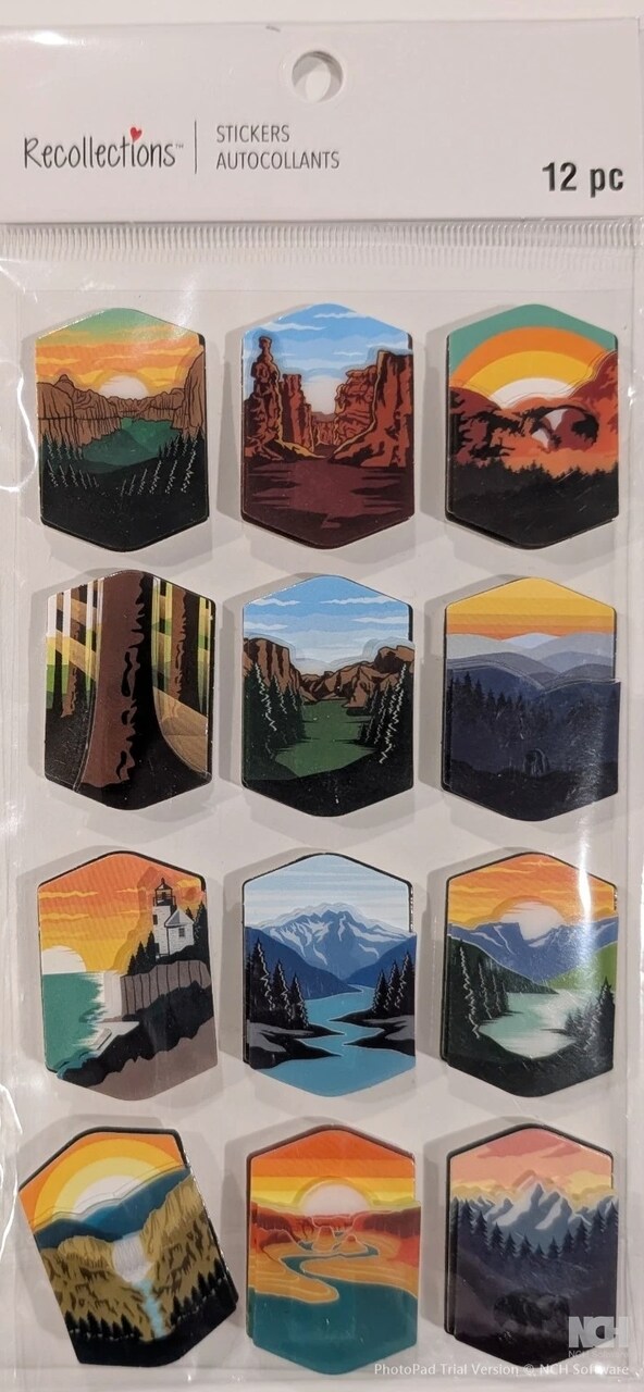 Recollections National Park Scenery Dimensional Stickers